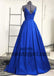 Blue Spaghetti Strap Backless Prom Dresses, Sexy And Charming Prom Dresses, TYP0674