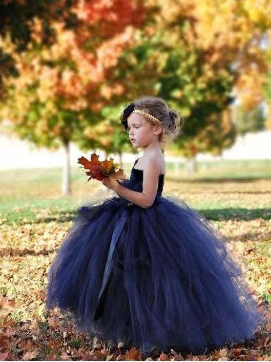 One Shoulder Cute Tulle Ball Gown Flower Girl Dresses, TYP1246