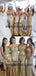 Gold Sequin Mismatches Bridesmaid Dresses, Cheap Popular Wedding Guest Dresses, TYP0649