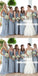 Grey Chiffon V Neck Cheap Custom Bridesmaid Dresses Online, TYP0872