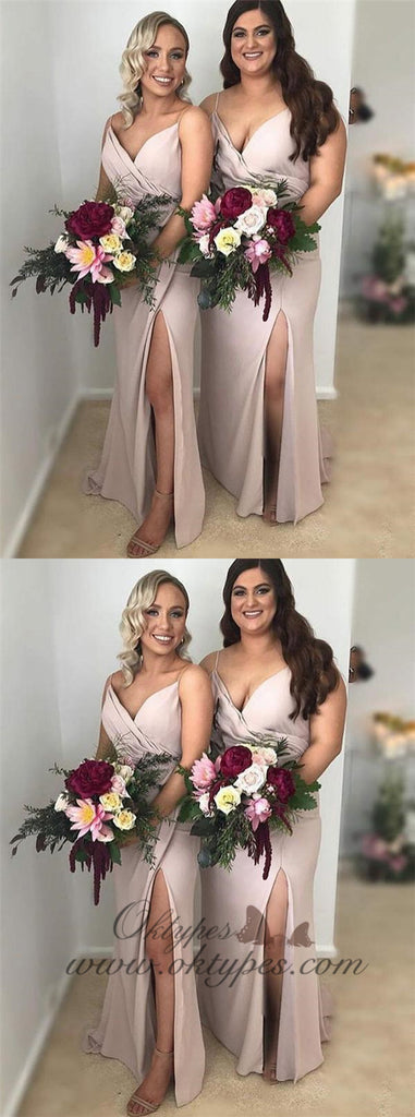 Spaghetti Strap Simple Bridesmaid Dresses Plus Size Bridesmaid Dresses, TYP1235