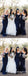 Charming Mermaid Sweetheart Spaghetti Straps Navy Blue Long Bridesmaid Dresses, TYP1753