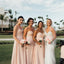 Sweetheart Charming Pink Chiffon A-line Long Cheap Bridesmaid Dresses, BDS0046