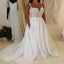 Low Back Spaghetti Straps Lace Bodice Beach Wedding Bridal Dresses, TYP0500