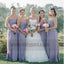 Simple Strapless Cheap Sweetheart Chiffon Custom Long Bridesmaid Dresses, TYP0775