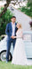 Charming V-neck Long Sleeve Long Cheap Chiffon Top Lace Wedding Dresses, TYP1988