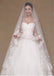 Gorgeous Tulle Long Wedding Veil With Lace & Beadings ,WV0123