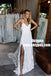 A-Line Straps Backless Court Train Lace Beach Wedding Dresses, TYP0858