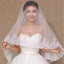 Chic Tulle Short Wedding Veil With Sequins Lace ,WV0122