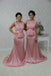 Elegant Scalloped-Edge Sweep Train Sheath Silver Bridesmaid Dress Lace Top with Bow Sash, TYP0934