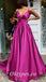 Sexy Soft Satin Spaghetti Straps V-Neck Sleeveless Backless A-Line Long Prom Dresses, PDS0888