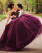 Ball Gown Sweetheart Tulle Wedding Dresses with Handmade Flowers, TYP1080