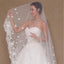 Gorgeous Tulle Long Wedding Veil With Lace & Beadings ,WV0123