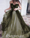 Elegant Tulle Sweetheart V-Neck Sleeveless A-Line Long Prom Dresses With Applique,PDS0720