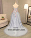 High Low Handmade Flower Tulle Prom Dresses, Sweetheart Backless Prom Dresses, TYP0414