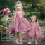 Simple Cute Tulle Dusty Pink Sleeveless Popular Little Girl Dresses, TYP0990