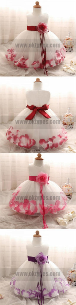 Beautiful Handmade Lovely Flower Girl Dresses, Cheap Little Girl Dresses with Flowers, TYP0830