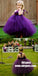 Purple Tulle Ball Gown Flower Girl Dresses, Simple Cheap Little Girl Dresses, TYP0986