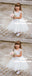 Ball Gown Square Neck White Tulle Flower Girl Dress with Lace, TYP0886