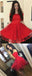 Simple Off-Shoulder Short Cheap Red Homecoming Party Dresses Online, TYP1085