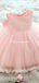 Lovely Pink Scoop Neckline Zipper Up Lace Top Ball Gown For Flower Girl Dresses, TYP1093