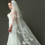 Stunning Tulle Long Wedding Veil With Lace Appliques ,WV0127