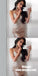 Tight Spaghetti Straps Short Silver Ombre Sequined Homecoming Cocktail Dresses, TYP1002