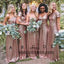 Newest long floor length Sequin Bridesmaid Dresses, Pretty Bridesmaid Dresses, TYP0370