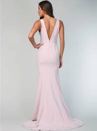 Simple V-neck Peach Mermaid Long Cheap Bridesmaid Dresses, TYP1852