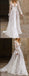 Beautiful Lace V-neck long sleeves Backless Elegant Wedding Dresses, WDS0112