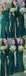 Unique Long Sleeves Sexy V Neck Mermaid Teal Green Cheap Long Bridesmaid Dresses, BDS0192