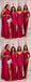 Mismatched Red Satin Floor Length Mermaid Bridesmaid Dresses, BDS0193