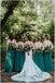 Charming Newest Green Tulle Long Cheap Floor-Length Bridesmaid Dresses, BDS0021