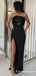 Hot Strapless Sequin Sheath Split Long Evening Gowns Prom Dresses, TYP1659