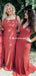 Mismatched Coral Long Cheap Bridesmaid Dresses Online, BDS0099