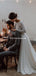 Long Sleeve Backless Chiffon A-line Long Cheap Wedding Dresses, WDS0056