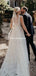 Elegant V-neck Backless Lace Mermaid Long Cheap Wedding Dresses, WDS0059