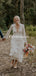 Romantic V-neck Long Sleeves Lace A-line Charming Long Cheap Wedding Dresses, WDS0032