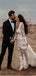 Long Sleeves V-neck Lace Mermaid Long Cheap Wedding Dresses, WDS0071