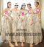 Mismatch Long Appliques Flower Tulle Bridesmaid Dresses, Lovely Bridesmaid Dresses, TYP0594