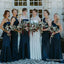 Mismatched Navy Blue Long Cheap Bridesmaid Dresses, TYP1760