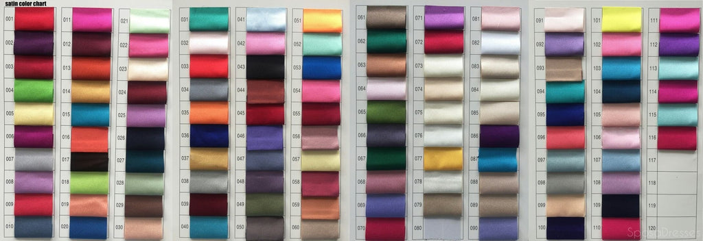 Satin Color Frabric Swatch.