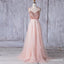 Pink Spaghetti Straps V Neck Sleeveless Bridesmaid Dresses With Sequin, TYP1809