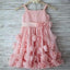 Unique Pink Spaghetti Straps Zipper Up A-Line Chiffon Flower Girl Dresses With Appliques, TYP1151