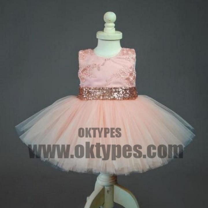 Pink Lace Tulle Bowknot Applique Flower Girl Dresses, Lovely Tutu Dresses, TYP0694