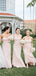 Sweetheart Charming Pink Chiffon A-line Long Cheap Bridesmaid Dresses, BDS0047