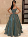 Ball Gown Sparkly Spaghetti Strap Sleeveless Long Cheap Sequin Charming Prom Dresses, TYP2084