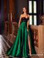 Elegant Charming Sweetheart Sleeveless Top Black Lace With Green Satin Bottem Long Cheap Prom Dresses, TYP2108