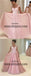 Pink Top Lace Appliques Spaghetti Strap Backless Tulle Prom Dresses, TYP0675