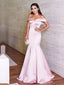 New Arrival Satin Mermaid Ruched Sexy Backless  Fish Tail Deep V Neck Pageant Formal Prom Dresses, PDS0063